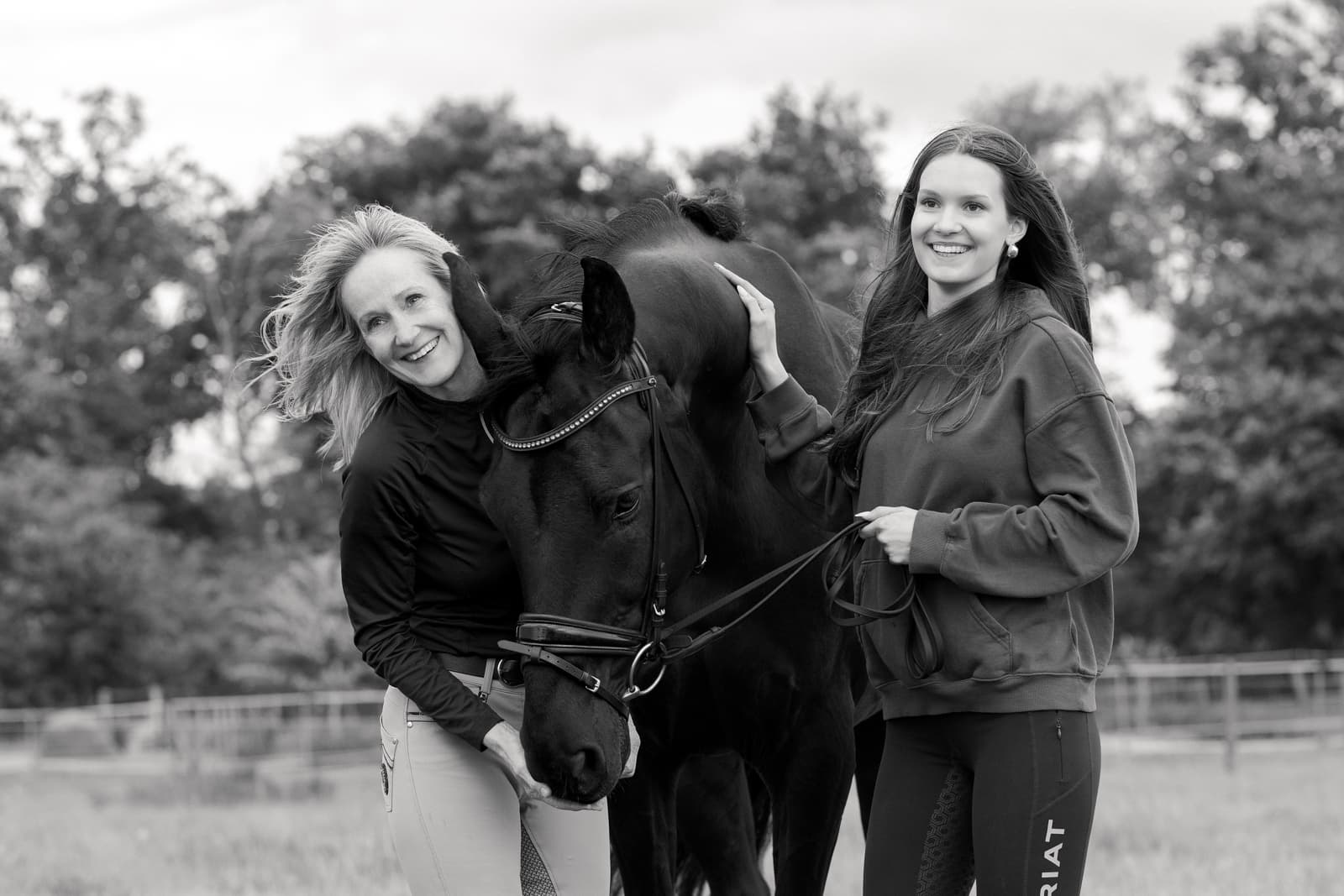 Two women with horse